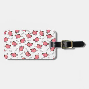 Oinkyのかわいいブタのパーソナライズなバッグのラベル ラゲッジタグ