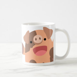 Oinkyのマグ: piggiesの束 コーヒーマグカップ
