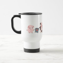 Oinky mug 2:楽しいバンチコミューターマグ トラベルマグ