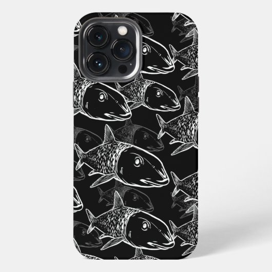 Oio - ハワイアン・ボーンフィッシュ柄 iPhoneケース (裏面)