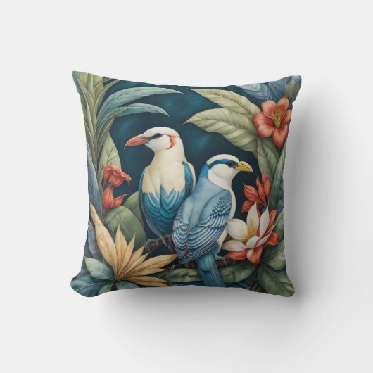 oiseaux et plantes des tropiques クッション (正面)