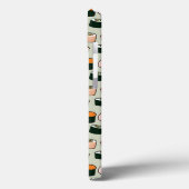 Oishiiの寿司のおもしろいのイラストレーションパターン(灰色) Case-Mate iPhoneケース (裏面 / 左)