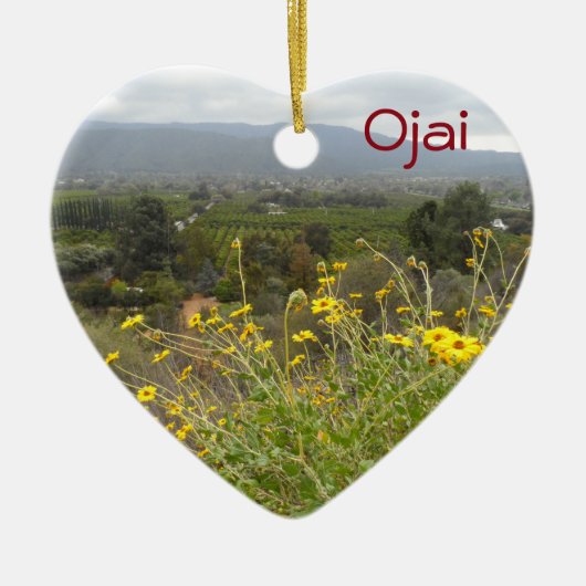 Ojai、カリフォルニア セラミックオーナメント (正面)