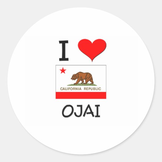 OJAI Californiaが大好き ラウンドシール (正面)