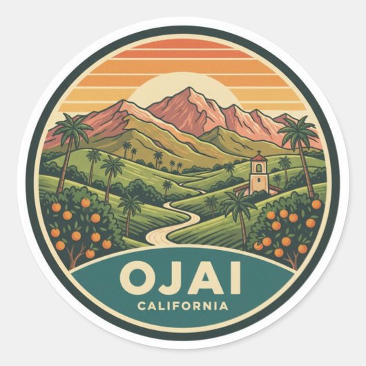 Ojai California ラウンドシール (正面)