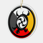 Ojibway Dodem Miskwaadesi セラミックオーナメント (左)