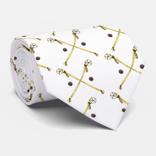 Ojibweの交差させた棒 ネクタイ (ロール)