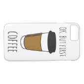 Okが最初のコーヒー、タンブラーイラストレーション おもしろい Case-Mate iPhoneケース (裏面(横))
