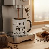 OKだが最初のコーヒーマグ |仕事おもしろいのことわざ マグカップ