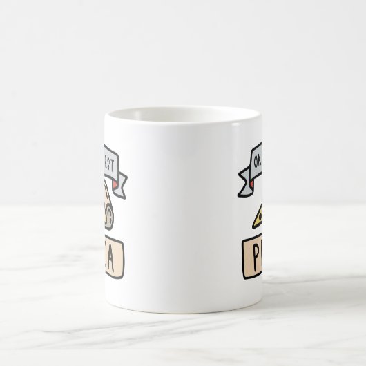 Okだが最初のピザ コーヒーマグカップ (中央)