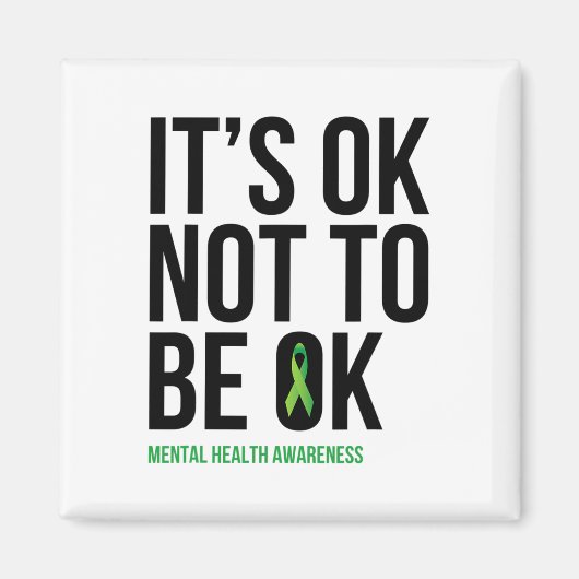Okでなくても大丈夫 – Mental Health認識度リブ マグネット (正面)