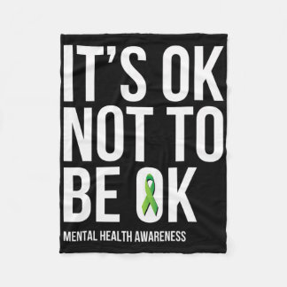 Okでなくても大丈夫 – Mental Health認識度 フリースブランケット