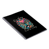 Okではない – スケルトンの手とハート ノートブック (右側)