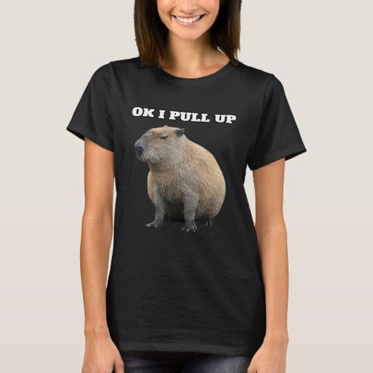 Okキャピバラを引き上げる Tシャツ (正面)