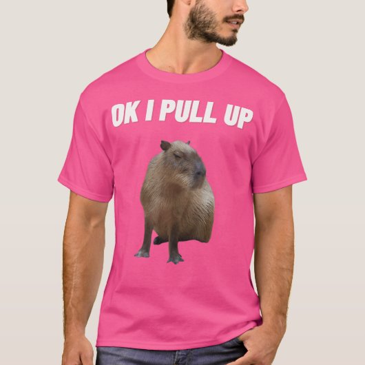 Okキャピバラを引き上げる Tシャツ (正面)