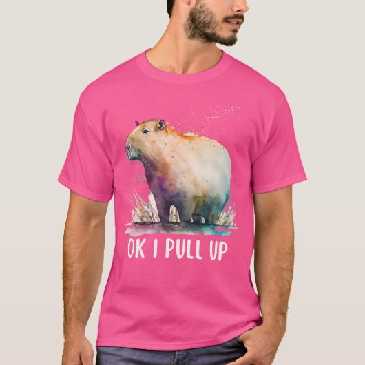 Okキャピバラを引き上げる Tシャツ (正面)