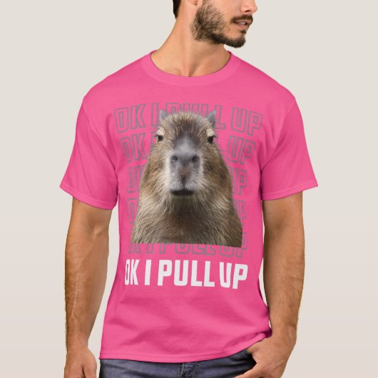 Okキャピバラを引き上げる Tシャツ (正面)
