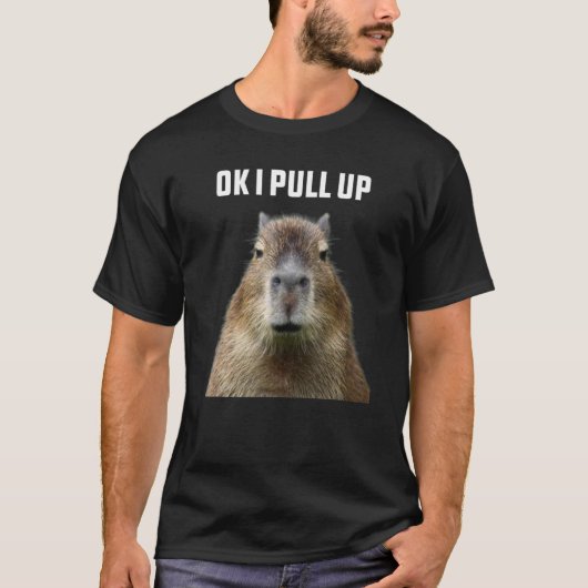 Okキャピバラを引き上げる Tシャツ (正面)