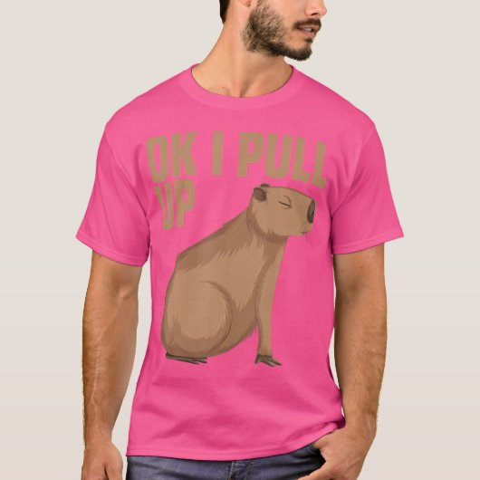 Okキャピバラケイビおもしろいラ動物の呼吸 Tシャツ (正面)