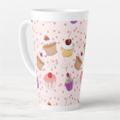 OKケーキが好きならパテリトスパターンが好きになる カフェラテマグ (左アングル)