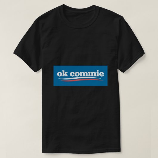 Okコミアンチ共産主義アンチ社会主義ステッカー.pn Tシャツ (デザイン正面)