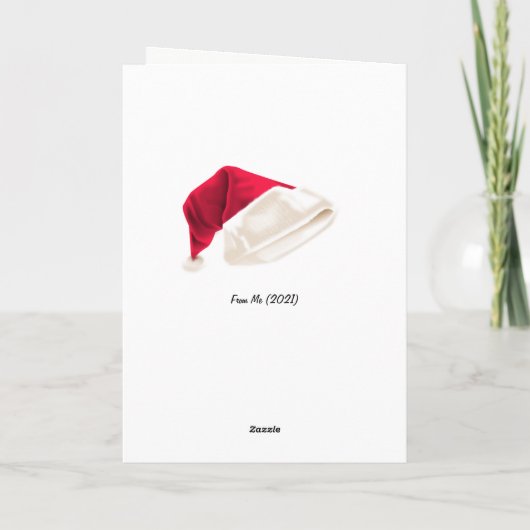 OKブーマーバートサンタおもしろいクリスマス カード (裏面)