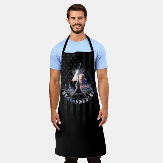 OKブーマー米国海軍原子力予備軍 エプロン (着用した状態)