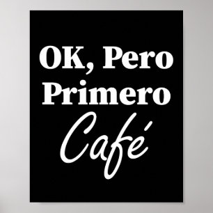 OKペロプリメロカフェコおもしろいーヒースペインのバー ポスター