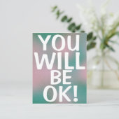 OK勇気付けられる語クール ポストカード (スタンド正面)