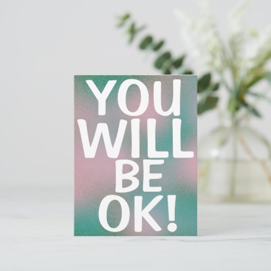 OK勇気付けられる語クール ポストカード (スタンド正面)