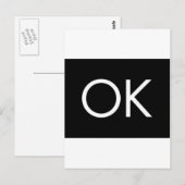 OK白黒コメン感じトOK ポストカード (正面/裏面)