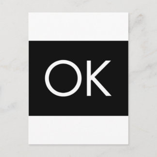 OK白黒コメン感じトOK ポストカード