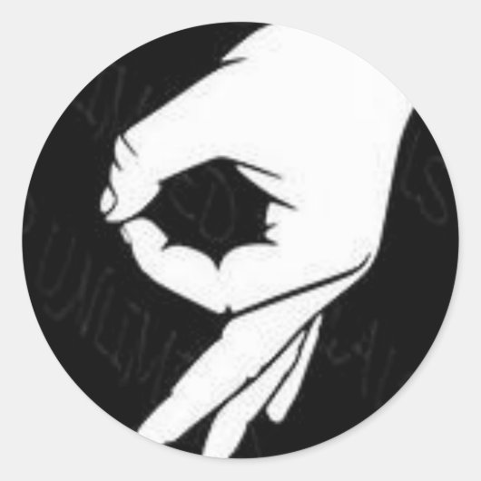 ok絵文字ミーム ラウンドシール (正面)