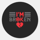 OK見えない病気の男性の女性OK ラウンドシール (正面)