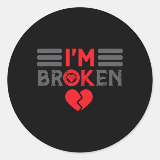 OK見えない病気の男性の女性OK ラウンドシール (正面)