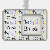 OK間抜け枠のオーナメント シルバープレートフレームオーナメント (正面)