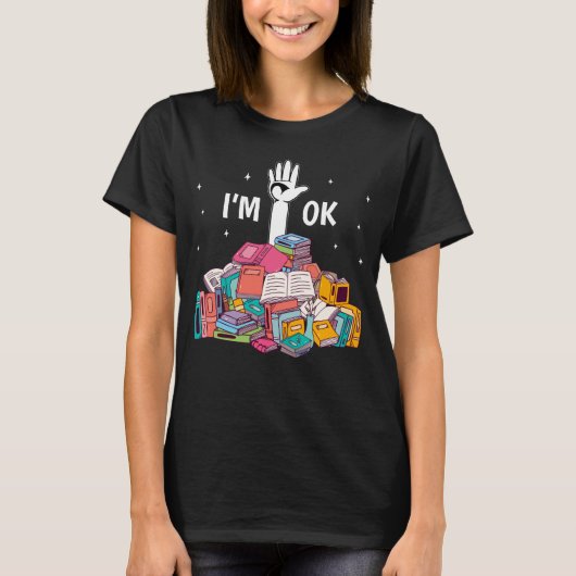OK おもしろい 読 Book Lover Geft Tシャツ (正面)