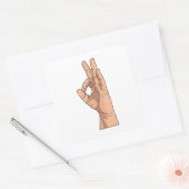 OK ～手署名とジェスチャーa-ok スクエアシール (封筒)