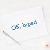 OK、Biped楕円のシール 楕円形シール (封筒)