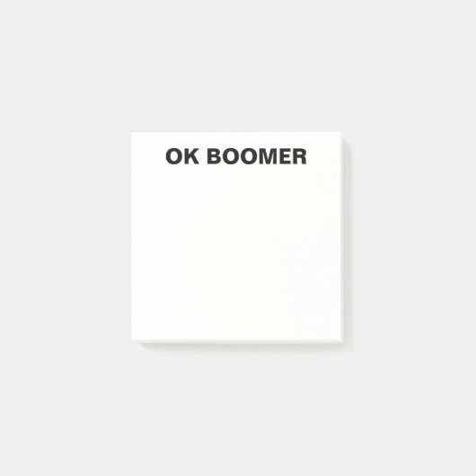 OK Boomer Post- it部門がOffice Gag贈おもしろい与を記録 ポストイット (正面)
