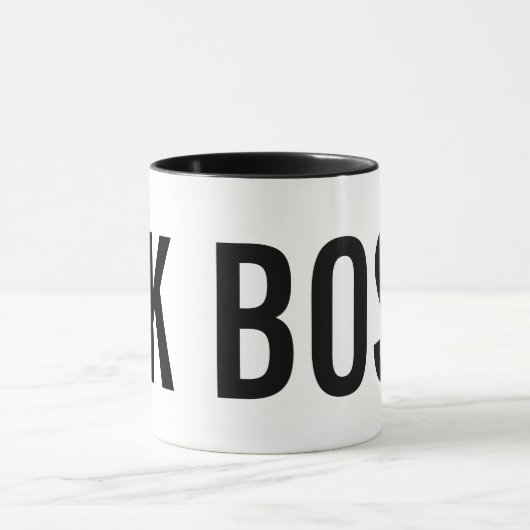 OK BOSS funny coffee mug gift for employee マグカップ (中央)