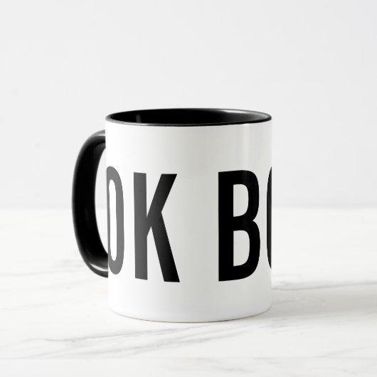OK BOSS funny coffee mug gift for employee マグカップ (正面左)