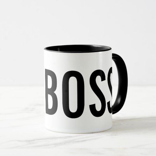 OK BOSS funny coffee mug gift for employee マグカップ (正面右)