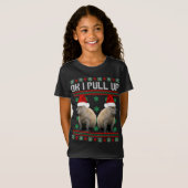 OK IプルアップCapybarabyクリスマスセーターミーム Tシャツ (正面フル)