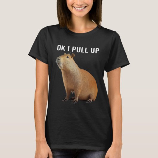 Ok IプルアップCapybaras Capybara Tシャツ (正面)