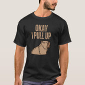 OK IプルアップCapybarcapihara動物リスペクトキャップ Tシャツ (正面)