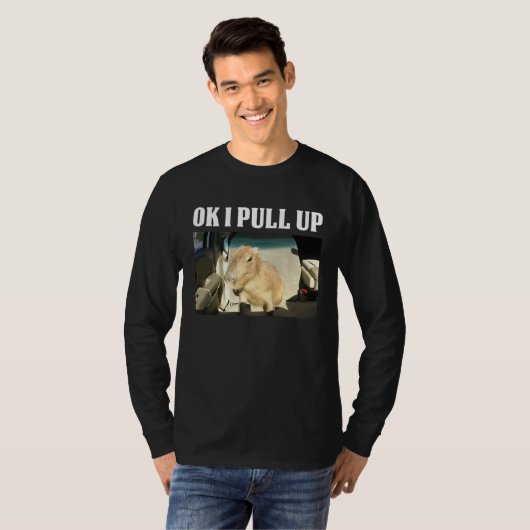 Ok I Pull Up Capybara Tシャツ (正面フル)