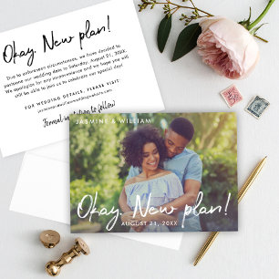 Ok New Plan手書きスクリプト結婚の写真 セーブザデート