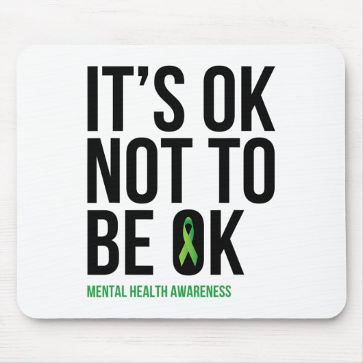 Ok Not Be Ok - Mental Health認識度リボン マウスパッド (正面)