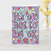 OK OK NOT OK - mental health support card カード (黄色い花)